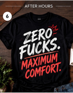 Zero Fucks shirt concept