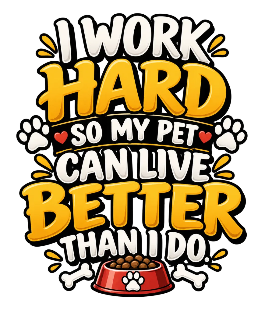 "I Work Hard So My Pet Can Live Better" artwork preview
