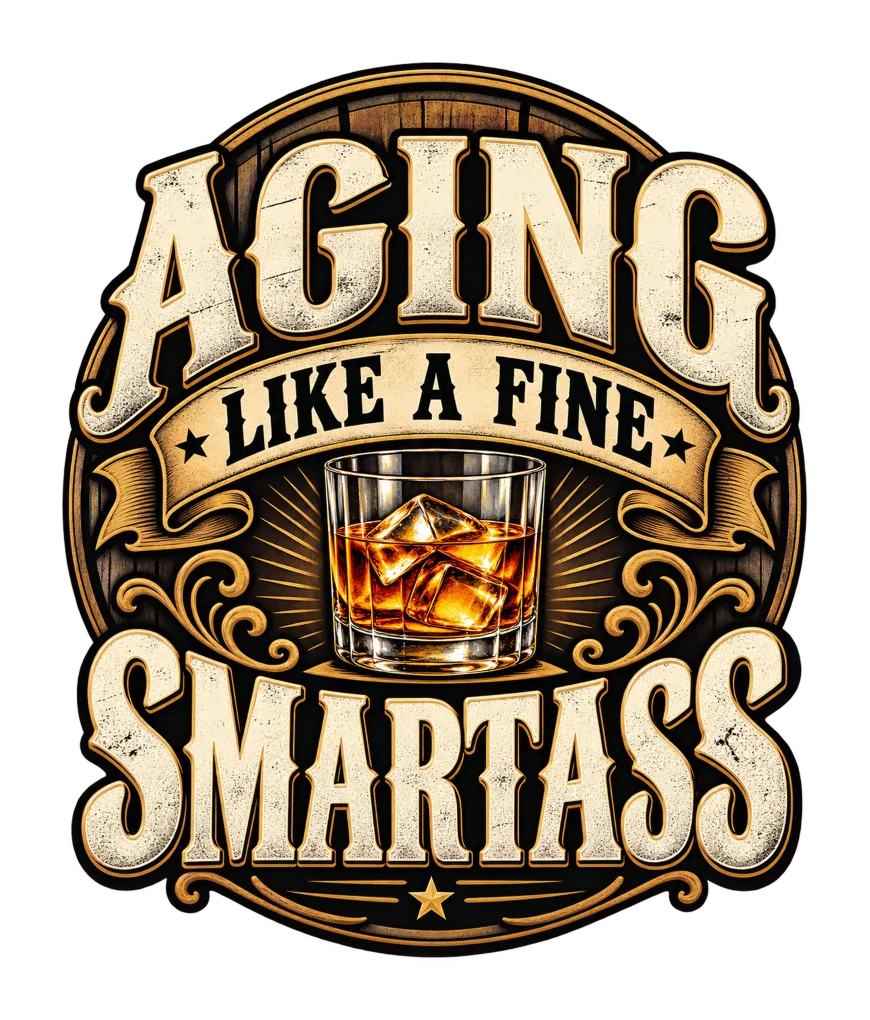 "Aging Like A Fine Smartass Badge" artwork preview