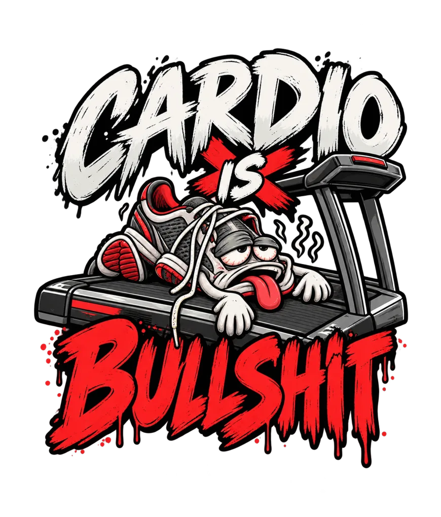 "Cardio Is Bullshit Treadmill Sticker" artwork preview