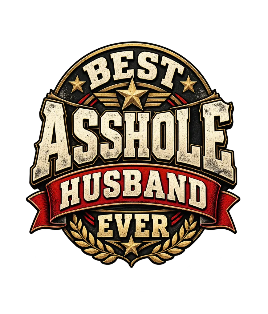 "Best Asshole Husband Ever — Vintage Award" artwork preview